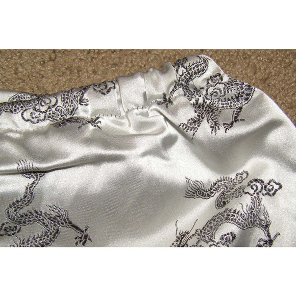 🐉 New DRAGON print Silver lounge/pajama pants size Large 10-12 - Picture 4 of 7